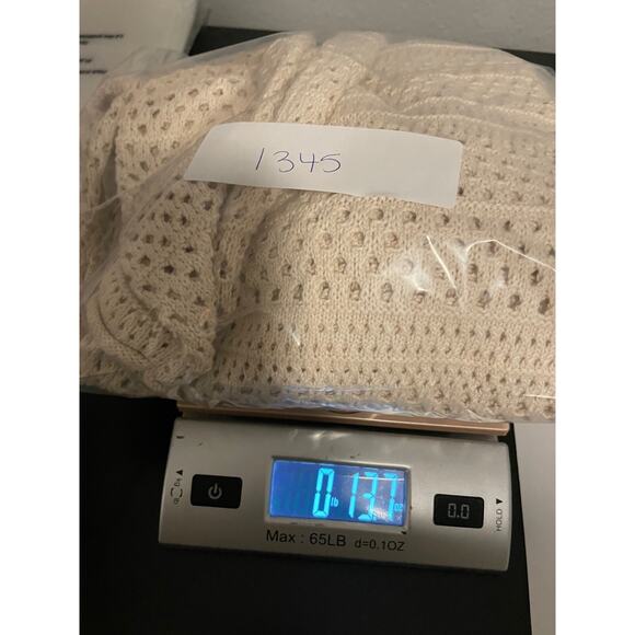 Sincerely Jules Women Pants Medium Cream Crochet Sheer Flare Festival Boho Beach - Picture 9 of 9